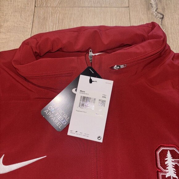 Nike Stanford Cardinal Sideline Coach Nike College 1/2-Zip Hooded Jacket Sz 2XL - Picture 5 of 7